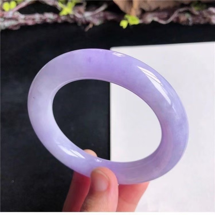 缅甸A货翡翠紫罗兰手镯基地发货